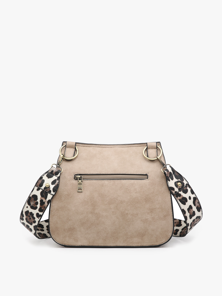 Bailey Crossbody Bag – Print Contrast Strap | Olive