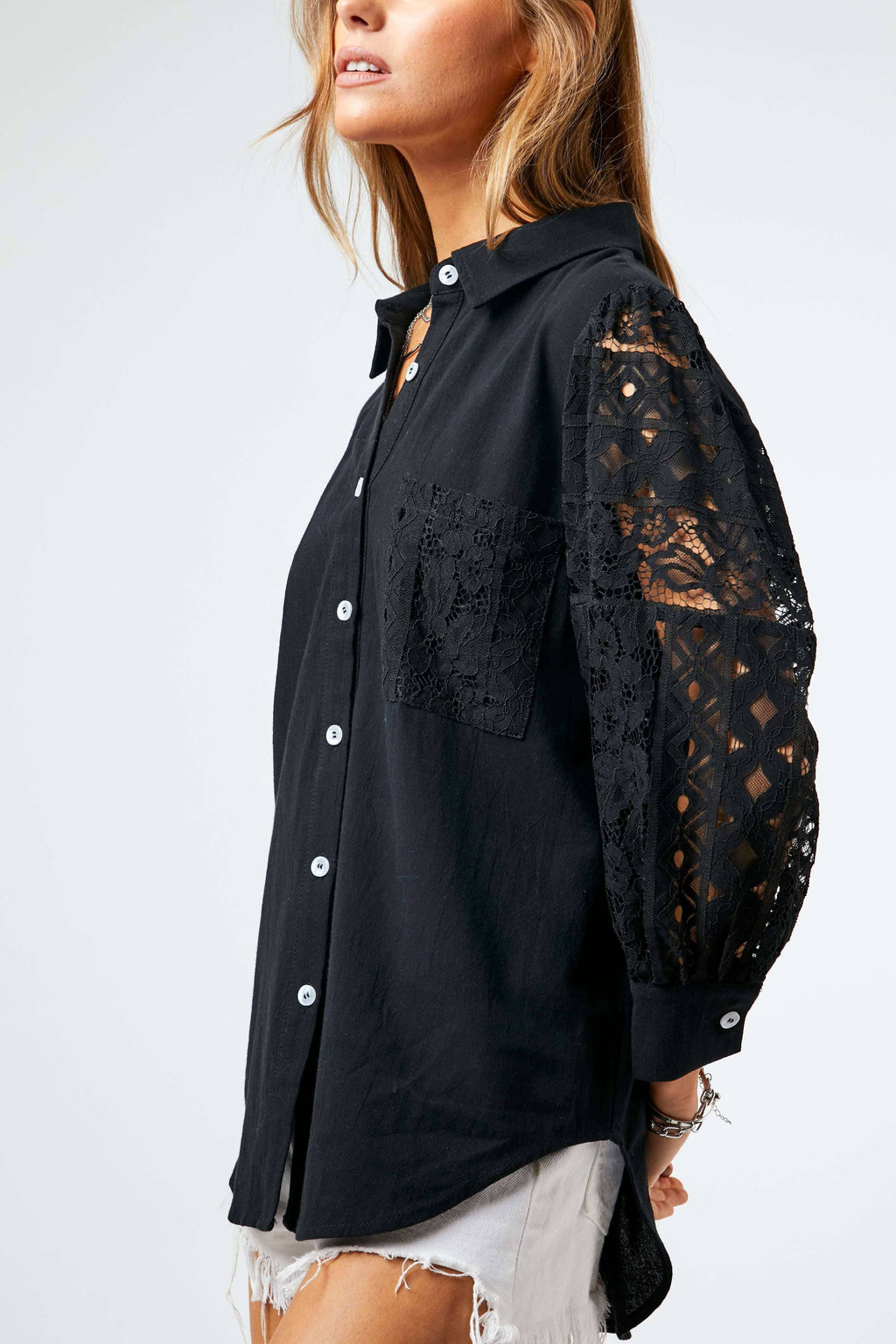 Lace Sleeve Top