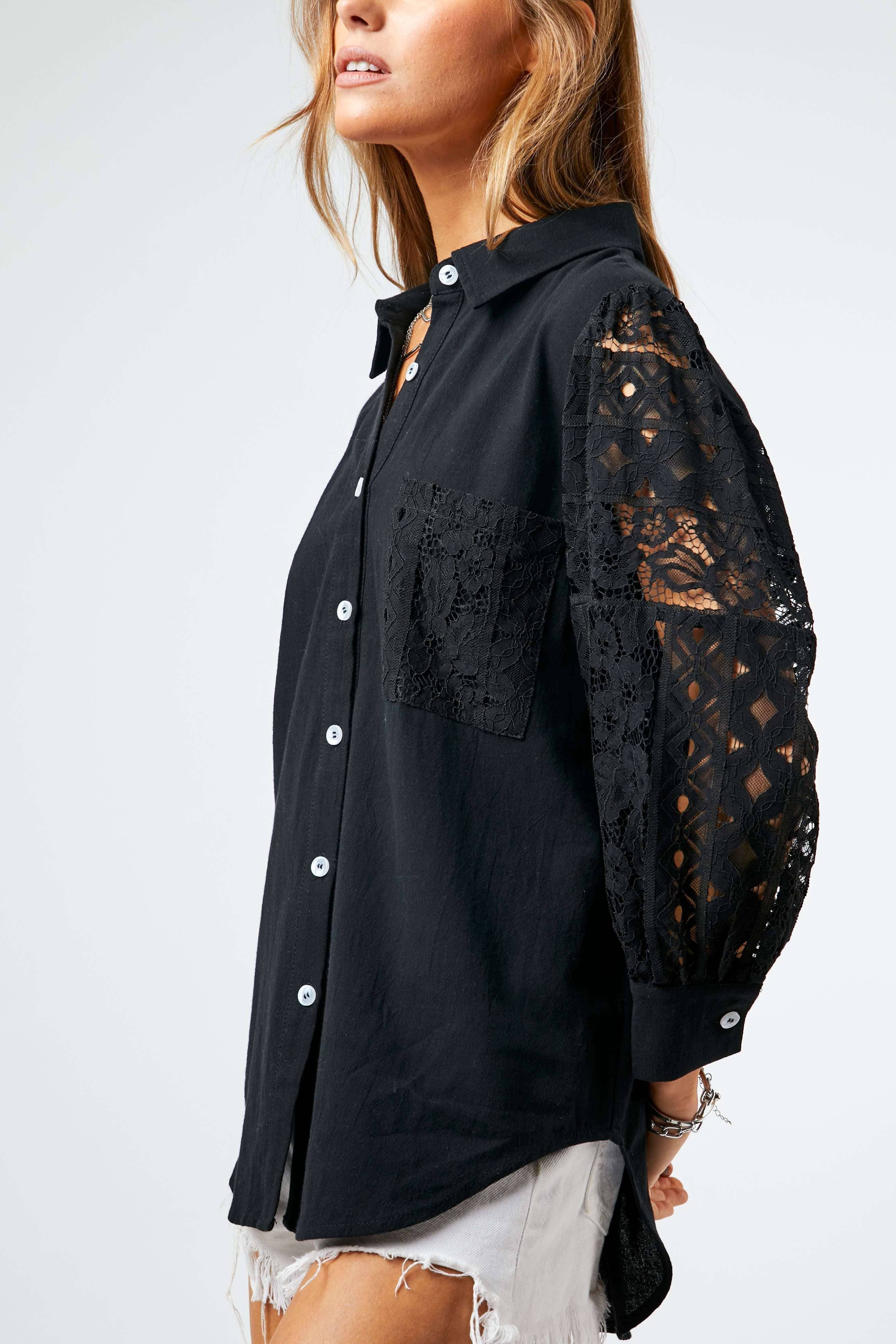 Lace Sleeve Top