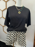 Black Cotton Loose Fit T