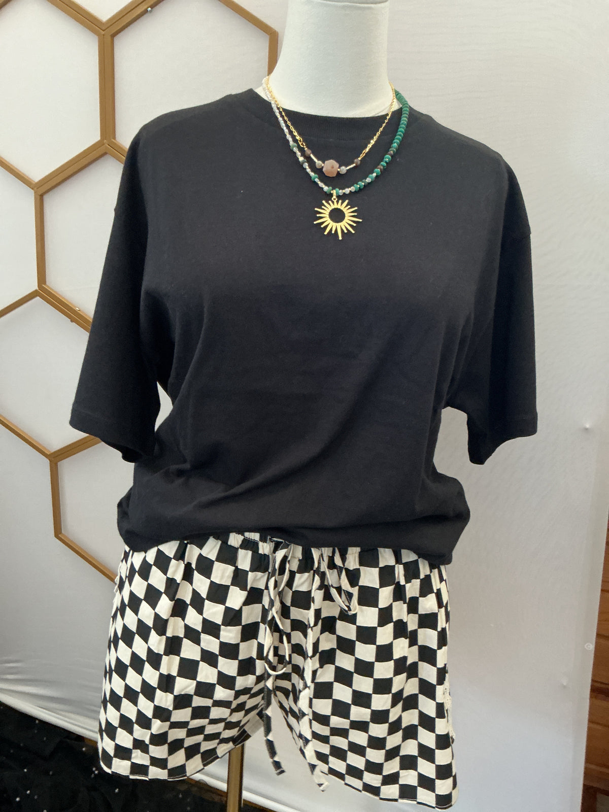 Black Cotton Loose Fit T